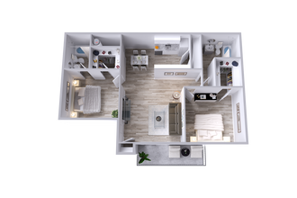 B1 | 2 Bed | 2 Bath 2083 floor plan